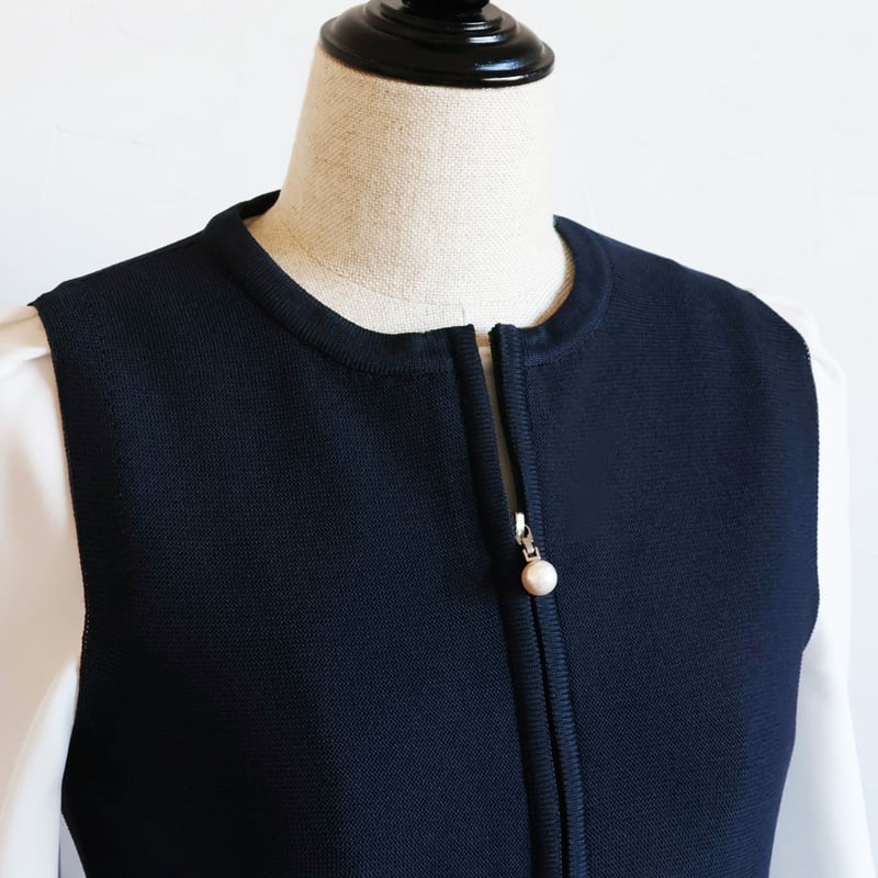 ホールガーメント オープンファスナー ペプラムジレ【JM1307BE