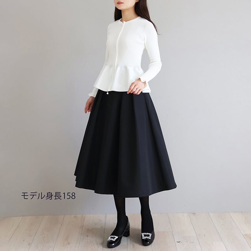 ライトグログランタックフレアスカート【JM1360BE】 | jolie mignon