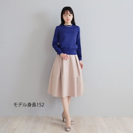 ホールガーメント 袖山ギャザー入り 長袖プルオーバー【JM2318BD】