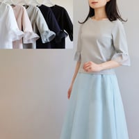 オーガンジーベルスリーブ エレガントTシャツ【JM1296BD】
