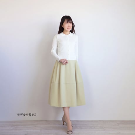 【ロング丈】 ポケット付 タックフレアスカート【JM1169BC】