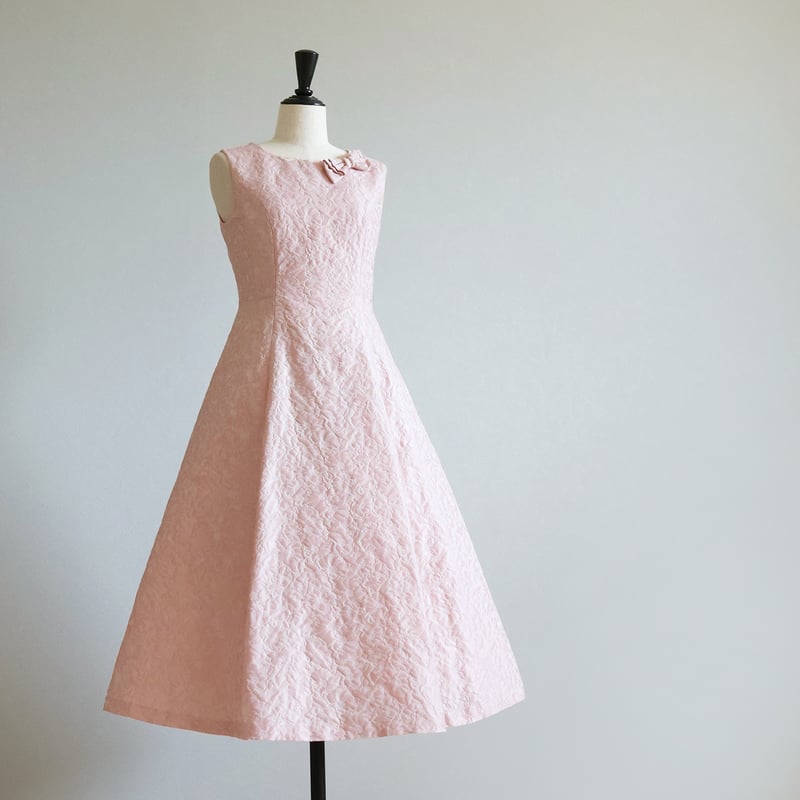 ジョリーミニョン ポケットリボン付きジャガードワンピースjolie