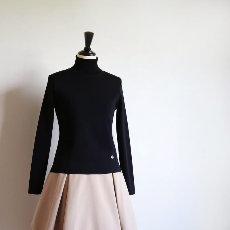 タートルネック ストレッチ 長袖プルオーバー【JM2346BE】 | jolie mignon