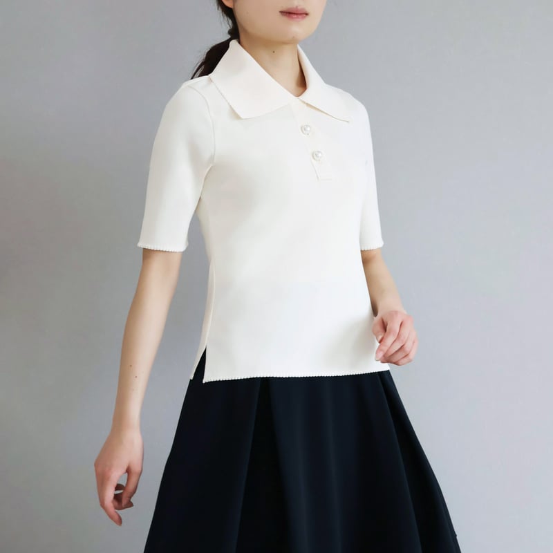 jolie mignon タートルネックストレッチ半袖プルオーバー 首元カバーが嬉しい♪】タートルネック ストレッチ 半袖プル