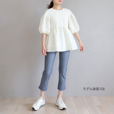デニムプリント スリット入りレギンスパンツ【JM1417BF】