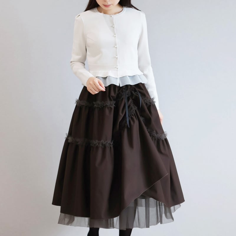 リズリサ ビッグリボンティアードスカート ブラック ビッグリボンティアードスカート/ブラック ビッグリボンティアード