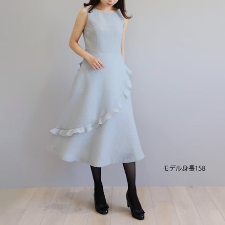 ふくれジャガード フリル付きワンピース【JM2352BE】