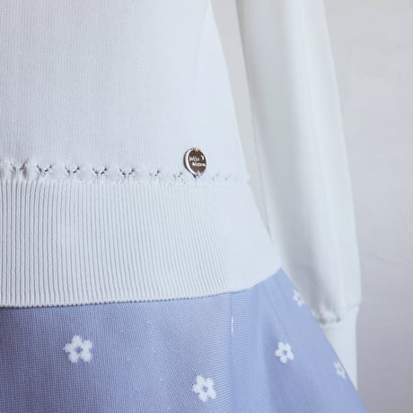 ホールガーメント 袖山ギャザー入り 長袖プルオーバー【JM2318BD】