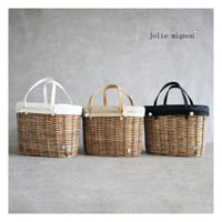 インナー付き レザーハンドルかごバッグ【JM1271BD】