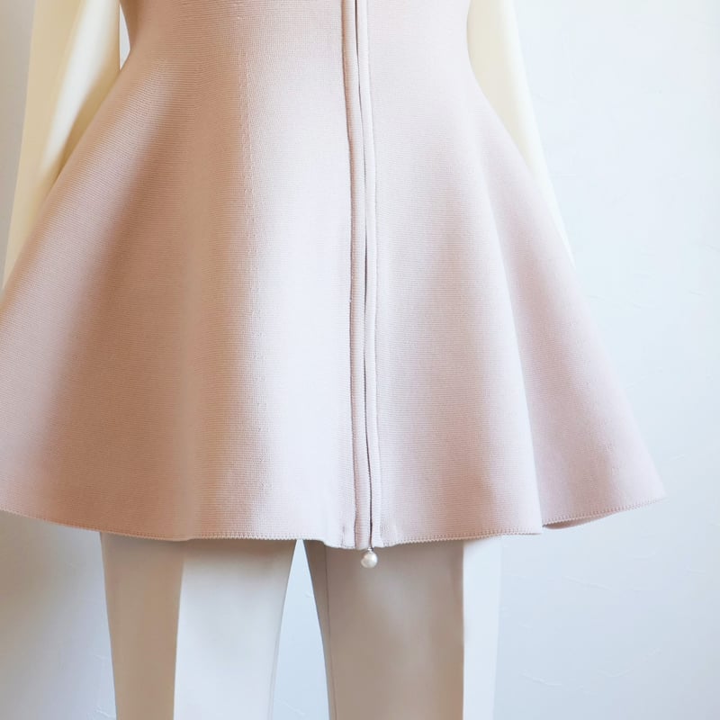 ホールガーメント オープンファスナー ペプラムジレ【JM1307BE