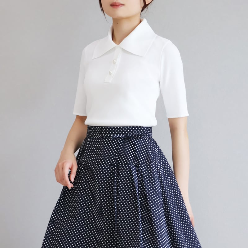 jolie mignon タートルネックストレッチ半袖プルオーバー jolie mignon タートルネックストレッチ半袖プルオーバー クルー