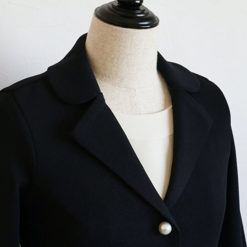 美品✨EPOCA ミラノリブ　ニットジャケット ブラック　40 ミラノリブ編ノーカラーニットジャケット 通販【ニッセン】