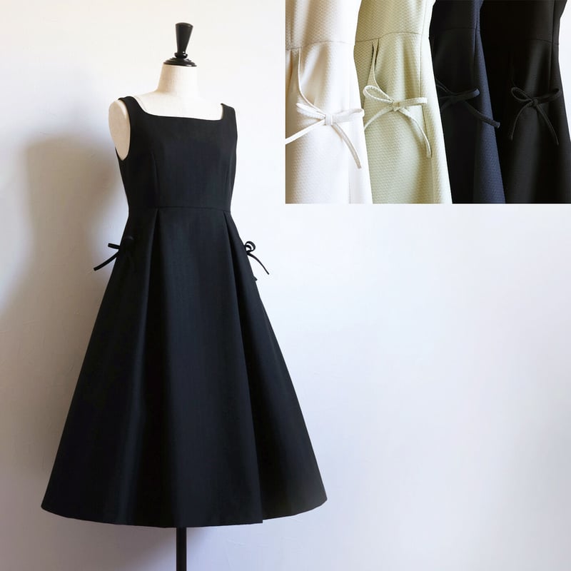 ポケットリボン付き ジャガードワンピース【JM2330BD】 | jolie mignon 