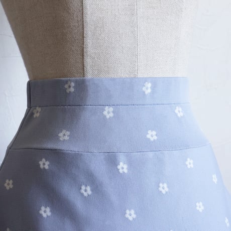 小花柄 形状回復 ニットフレアスカート【JM2312BD】