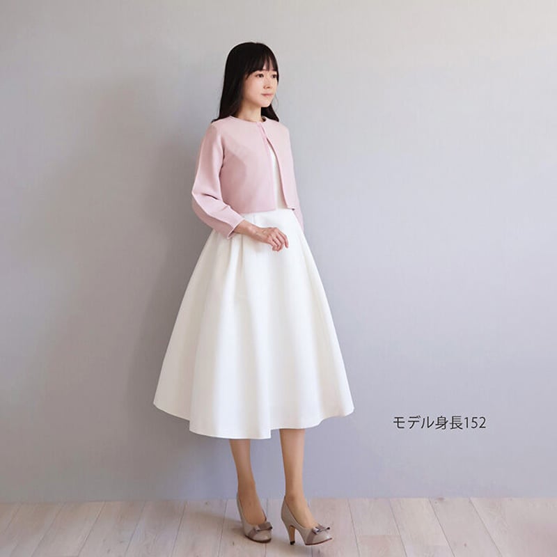 ホールガーメント】グログランテープ使い 7分袖パフスリーブボレロ