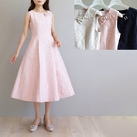 リボンブローチ付き プレミアムジャガードワンピース【JM2414BF】