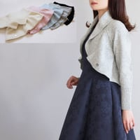 ホールガーメント カシミヤ混 フリルボレロ 長袖カーディガン【JM2342BD】