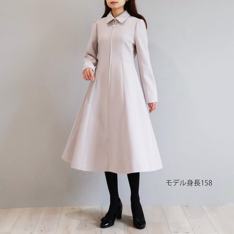 パール付き パネルラインジップアップコート【JM2381BF】