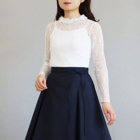 ストレッチレース ラッフルカラーインナー【JM1429BF】