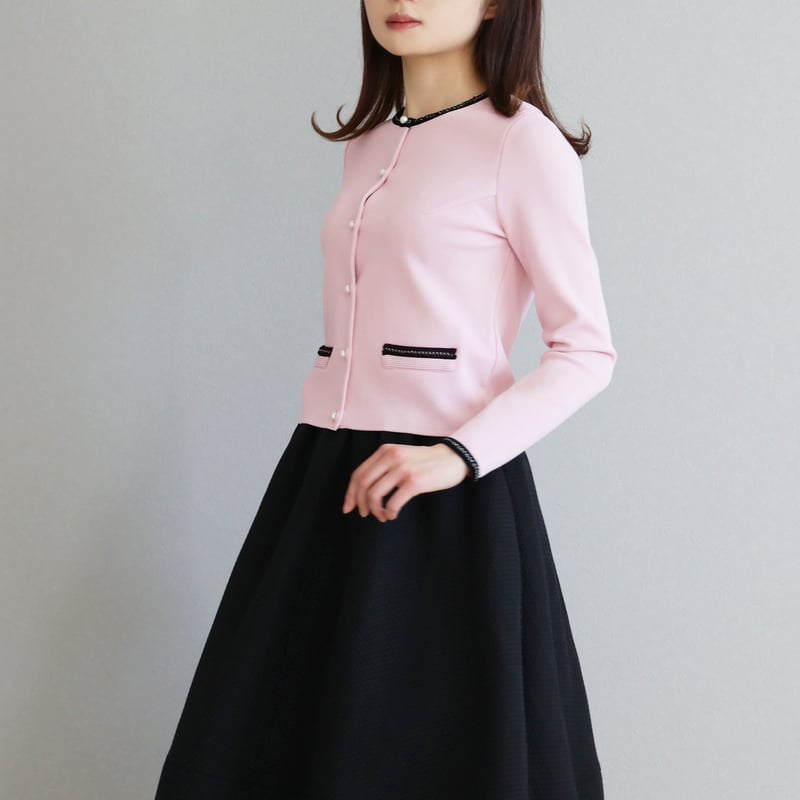 ミラノリブ ブレード付き バイカラーカーディガン【JM2325BD】 | jolie