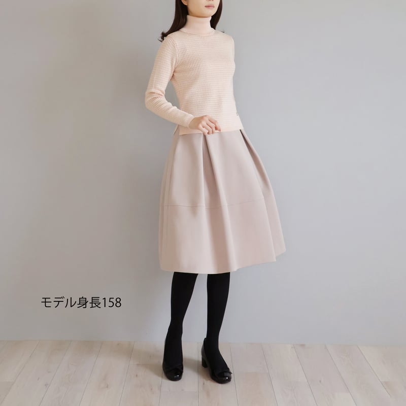 jolie mignon ポケット付 ボックスタック 切り替えフレアスカート ポケット付 ボックスタック 切り替えフレアスカート【JM2332BD