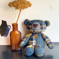 テディベア チャーム 2019年　24k ギンガムチェックのテディベア｜YNS FAIR TRADE