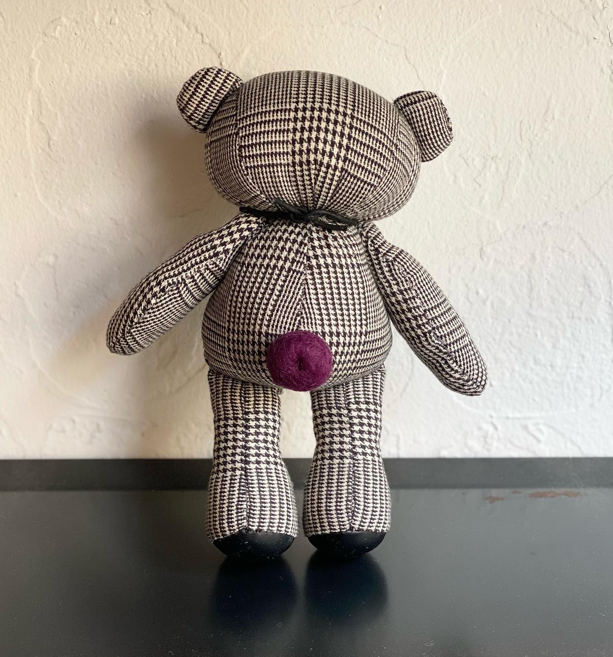 テディベア RB.20 Black check flower | RAINY's STORE