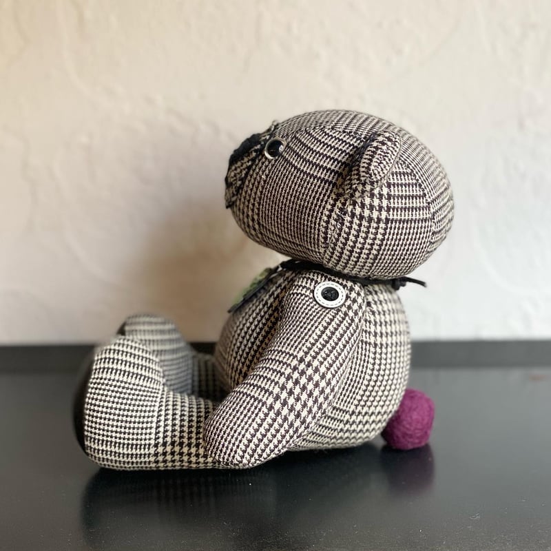 RILY テディベア テディベア RB.20 Black check flower | RAINY's STORE