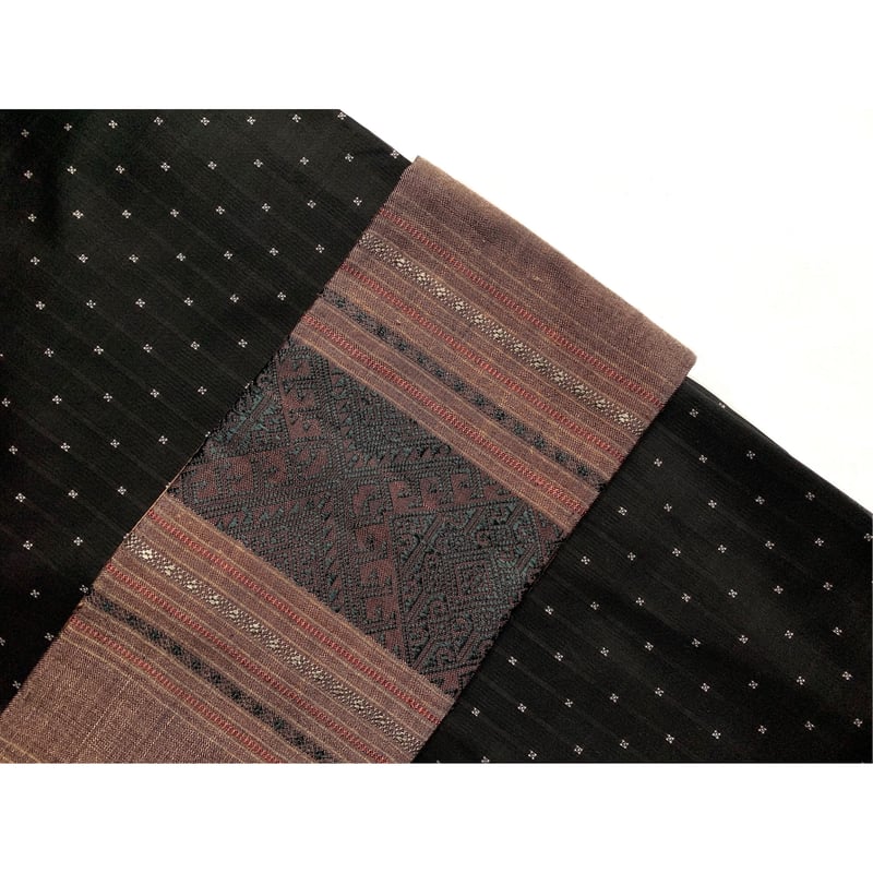 ラオス 浮き織りシルク 半幅帯 駱駝色 | 古布と帯 夫々 -sorezore-