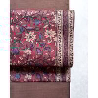 インド更紗　シルク織物　名古屋帯 中古 名古屋帯|インド更紗 名古屋帯 染め 創作帯 a2m5 全通柄 開き