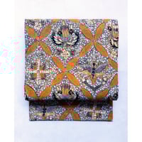 ラオス 浮き織りシルク 九寸名古屋帯（仕立て上り） | 古布と帯