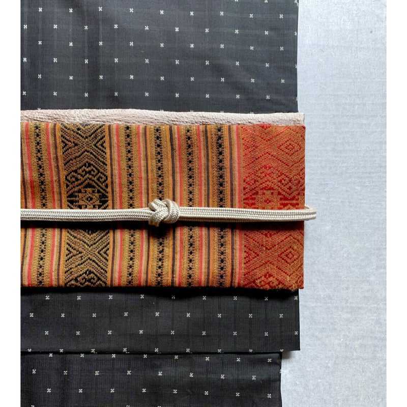 帯　ラオス　九寸名古屋帯　名古屋帯　仕立てつき　新品　未使用　在庫処分 ラオス九寸名古屋帯新品未使用在庫処分帯仕立て込み夏物名古屋帯