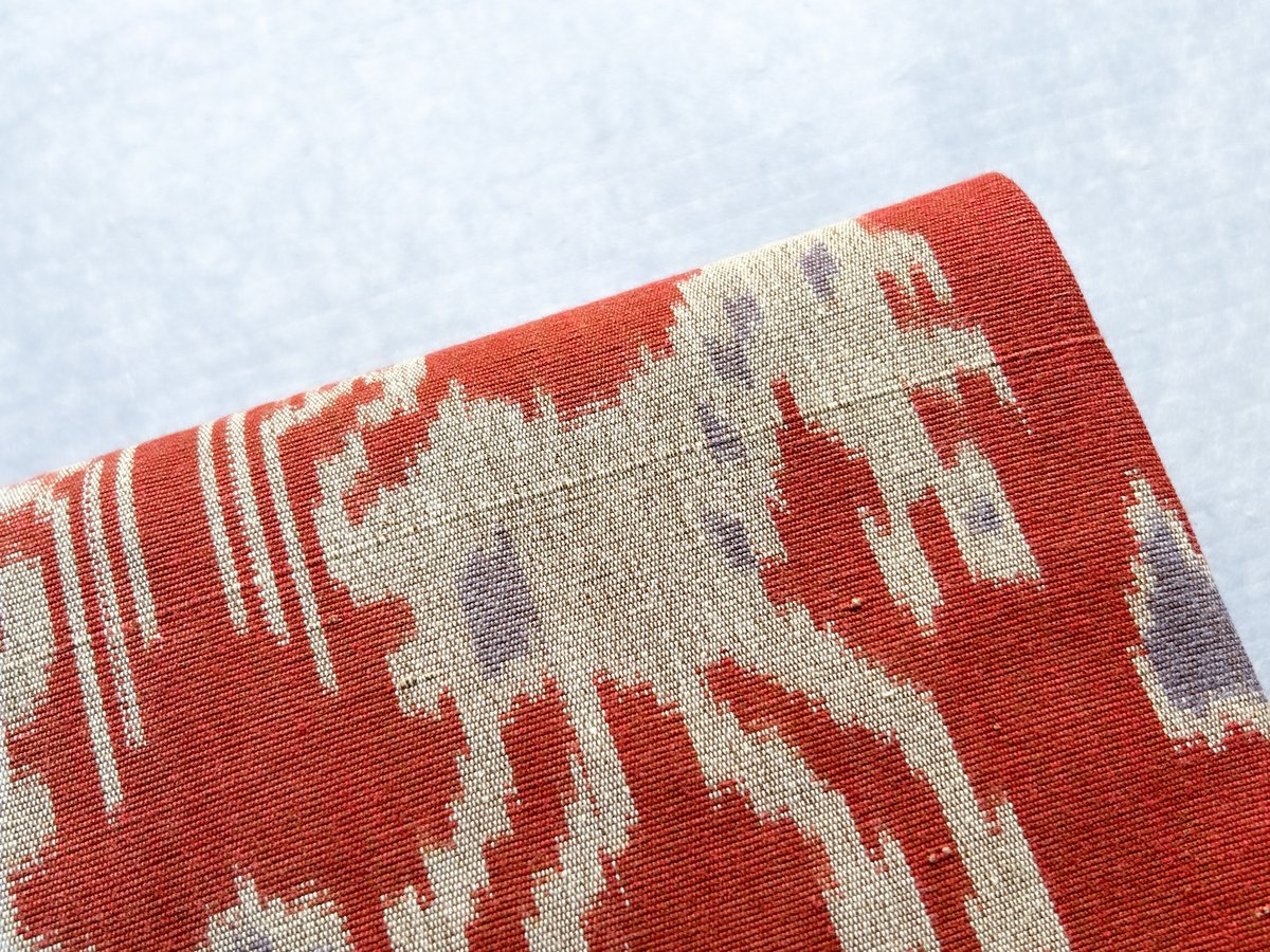 馬っこ ♡馬ちりめん染帯 作り帯 つけ帯 お仕立上滅紫色#3689