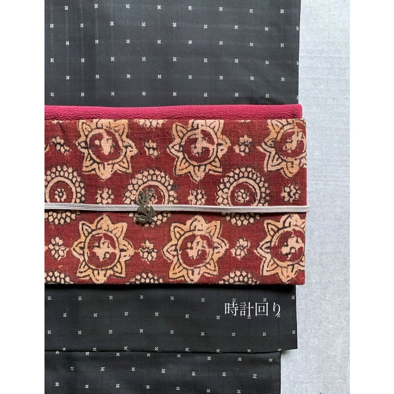 鬼手更紗 花幾何学文 九寸名古屋帯 A（仕立て上り） | 古布と帯