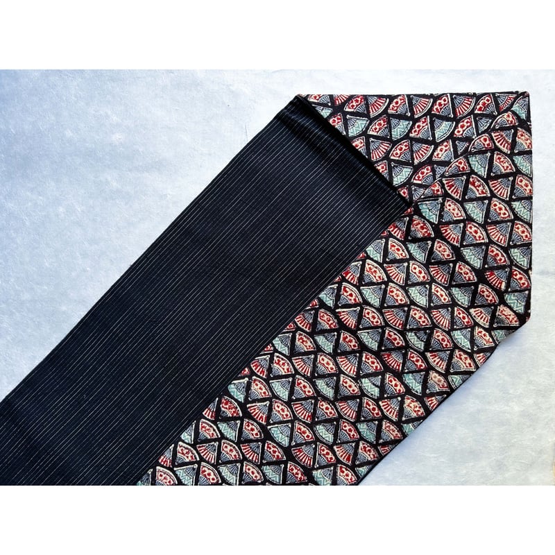 名古屋帯 更紗の風合い良い品 九寸 正絹 AO-1453 名古屋帯 更紗の風合い良い品 九寸 正絹 AO-1453