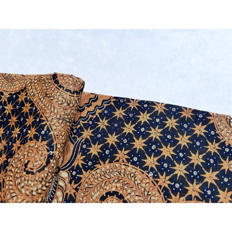 ラオス木綿のイカット×ジャワ更紗 リバーシブル半幅帯 | 古布と帯 夫々