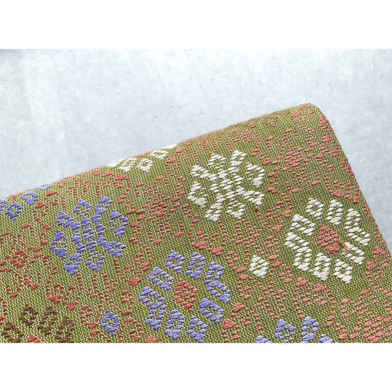 ラオカン族 織布 九寸名古屋帯 若苗色 B（仕立て上り） | 古布と帯  