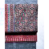 ラオス藍染め網代織 九寸名古屋帯（仕立て上り） | 古布と帯 夫々