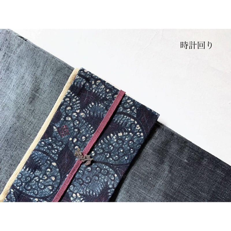 ジャワ更紗 トゥバンの九寸名古屋帯 藍・茜染 花唐草（仕立上り