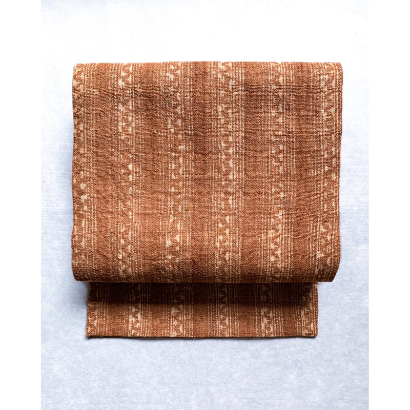 【新品在庫処分】越後の柿渋八寸名古屋帯　☆ 新品在庫処分】越後の柿渋八寸名古屋帯☆