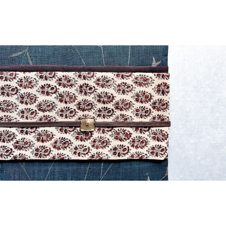 古法インド更紗 九寸名古屋帯 草花文（仕立て上り） | 古布と帯