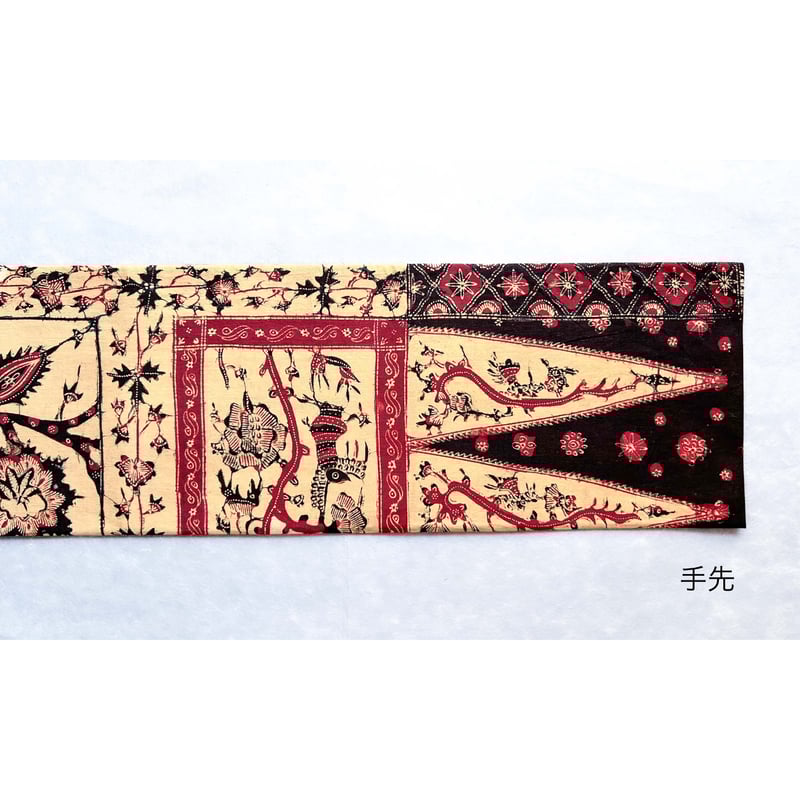 ジャワ更紗 九寸名古屋帯 花木に鳥/トゥンパル（仕立て上り） | 古布と