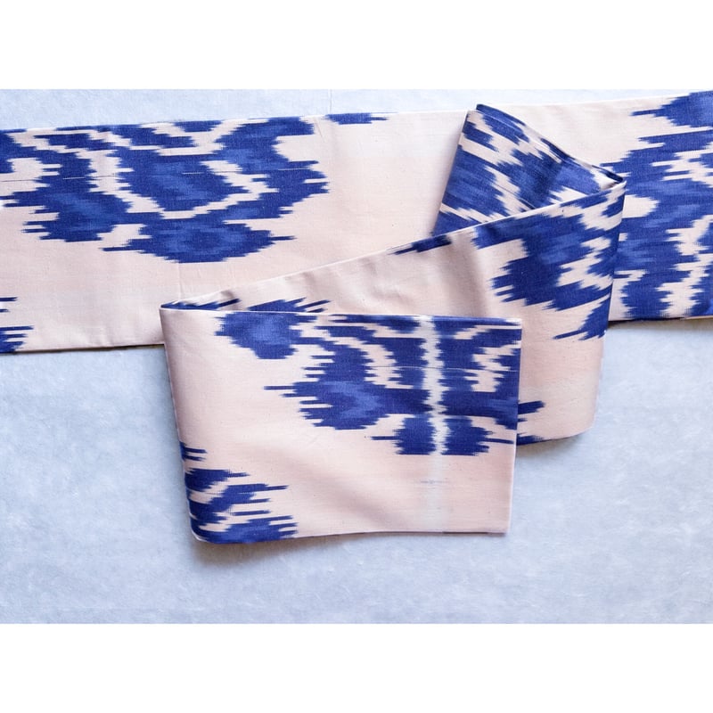 稀少】「郡上紬」本真綿 地織り 縦緯織 多彩絣 絣くびり裂織 稀少