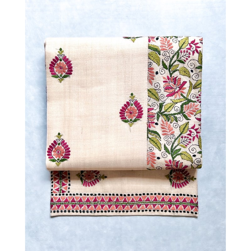 日本刺繍作家・森康次さん　九寸名古屋帯　花唐草 日本刺繍作家・森康次さん 九寸名古屋帯 花唐草