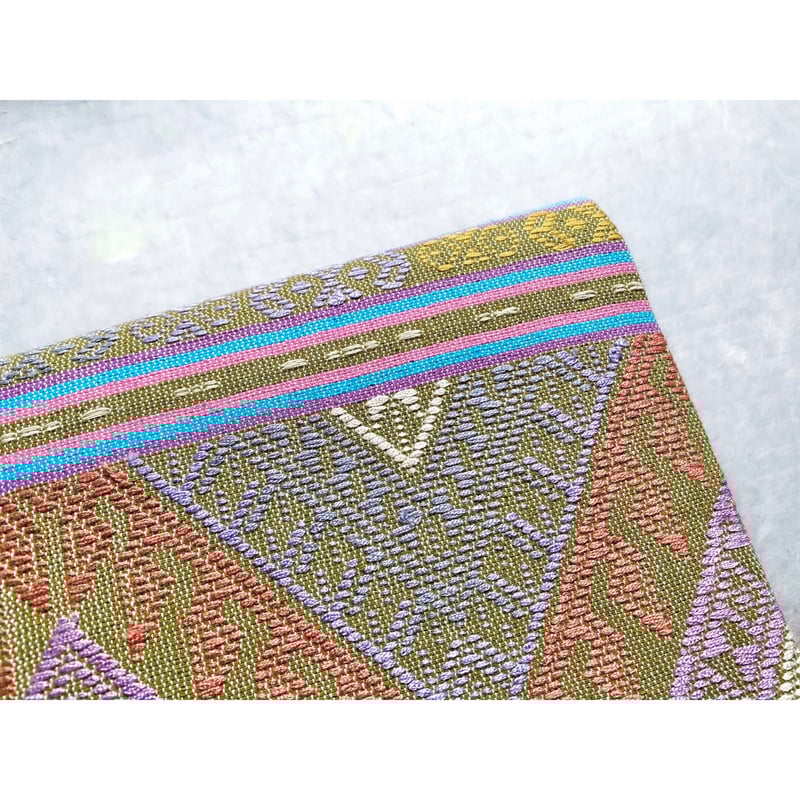 ラオカン族 織布 九寸名古屋帯 若苗色 A（仕立て上り） | 古布と帯  