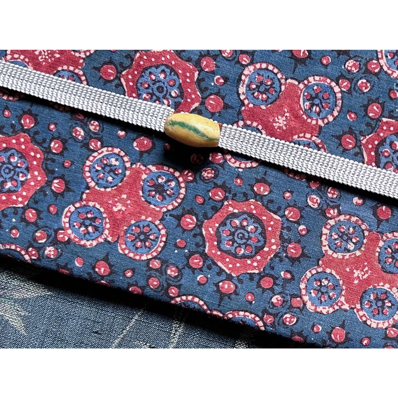 専用です☆だらり帯のみ スマトラ島渡り印度更紗 九寸名古屋帯 縹色B （仕立て上り） | 古布と