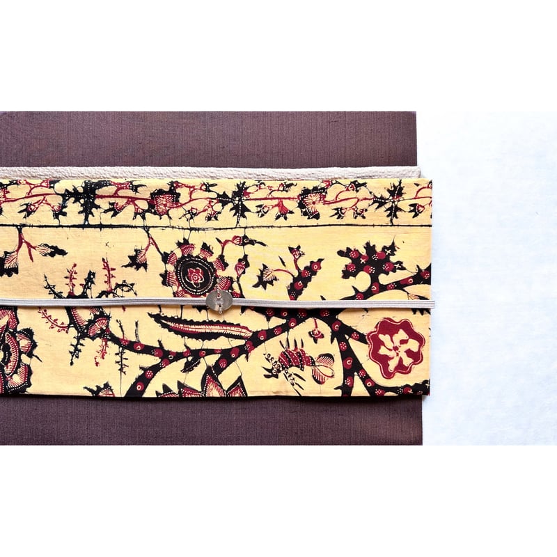 ジャワ更紗 九寸名古屋帯 花木に鳥/トゥンパル（仕立て上り） | 古布と