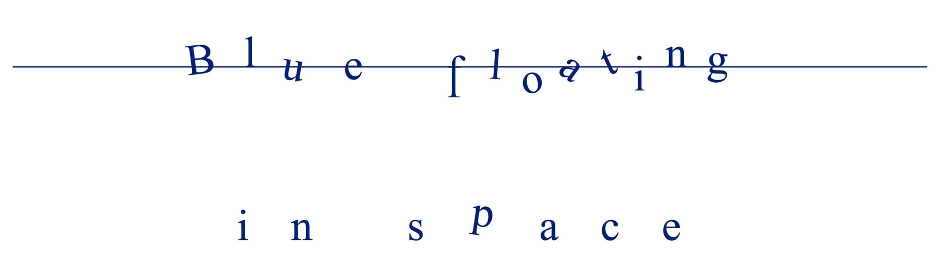 Blue Floating In Space