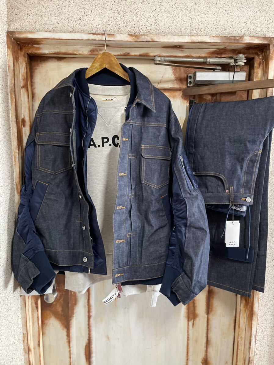 新品21SS☆ A . P . C . X SACAI アーペーセー サカイ コラボ MA-1...