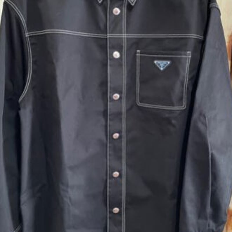 新品☆PRADA プラダ ストレッチコットン ステッチ 三角プレート 新品☆PRADA プラダ ストレッチコットン ステッチ 三角プレート
